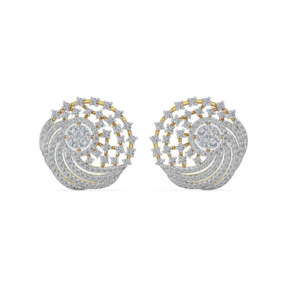 Celestial Spiral Lab Grown Diamond Earrings