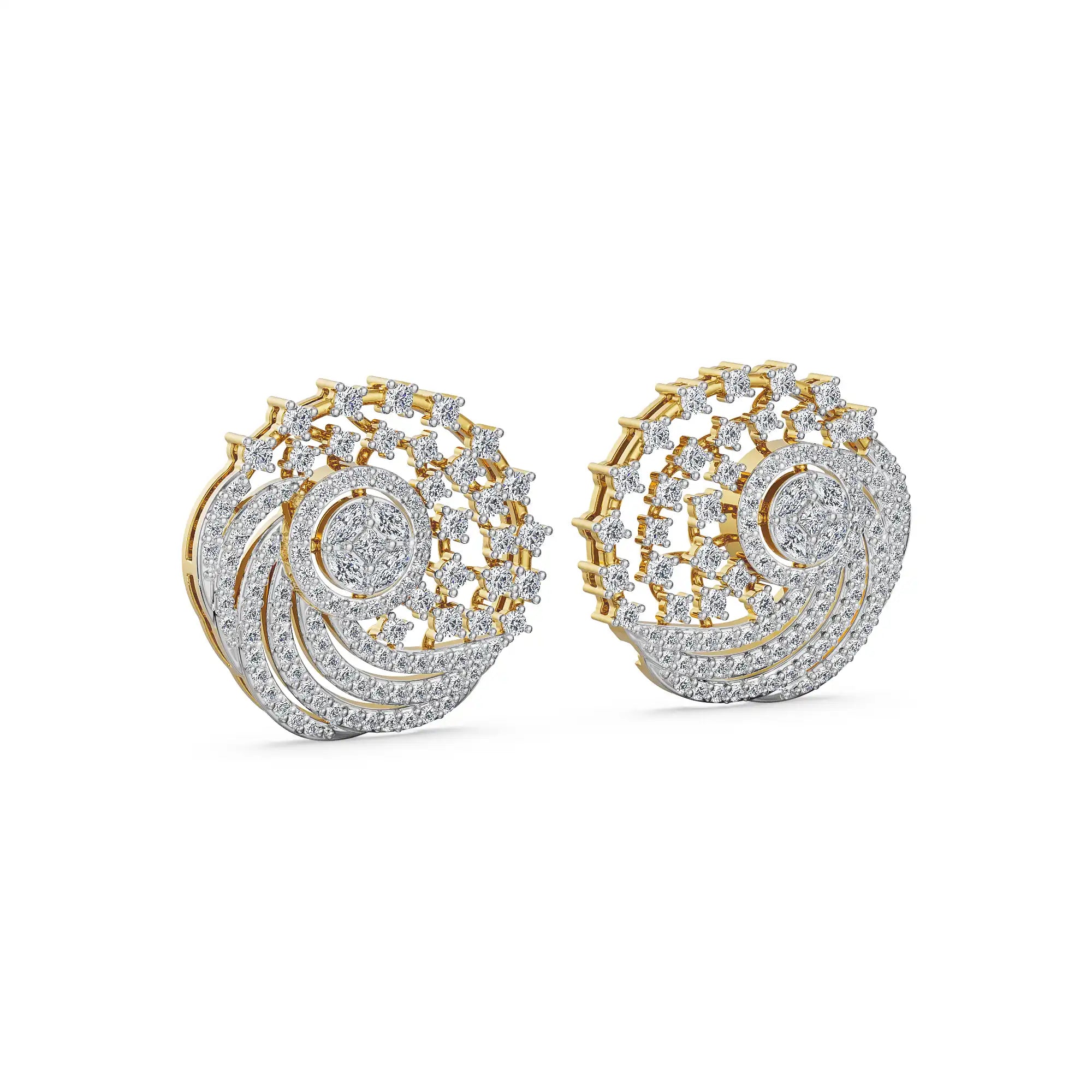 Celestial Spiral Lab Grown Diamond Earrings