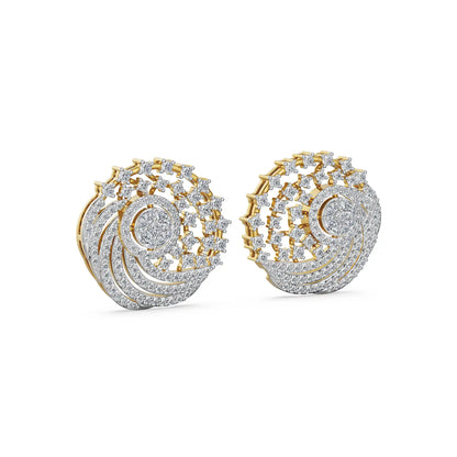 Celestial Spiral Lab Grown Diamond Earrings