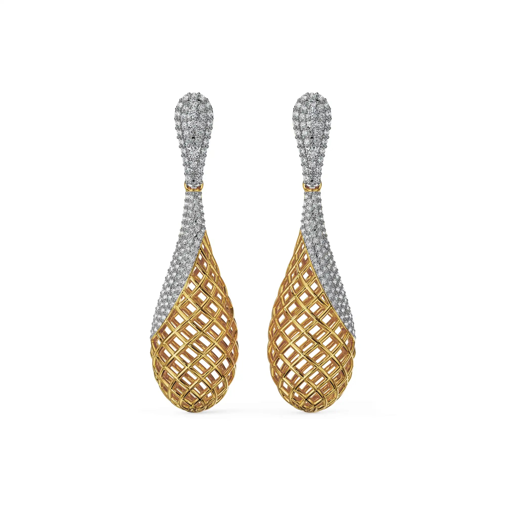 Lattice Lab Grown Diamonds Drop Earrings