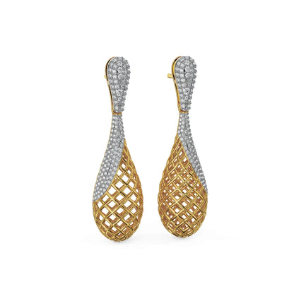 Lattice Lab Grown Diamonds Drop Earrings