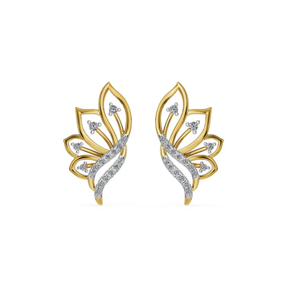 Whispering Leaf Lab Grown Diamond Earrings