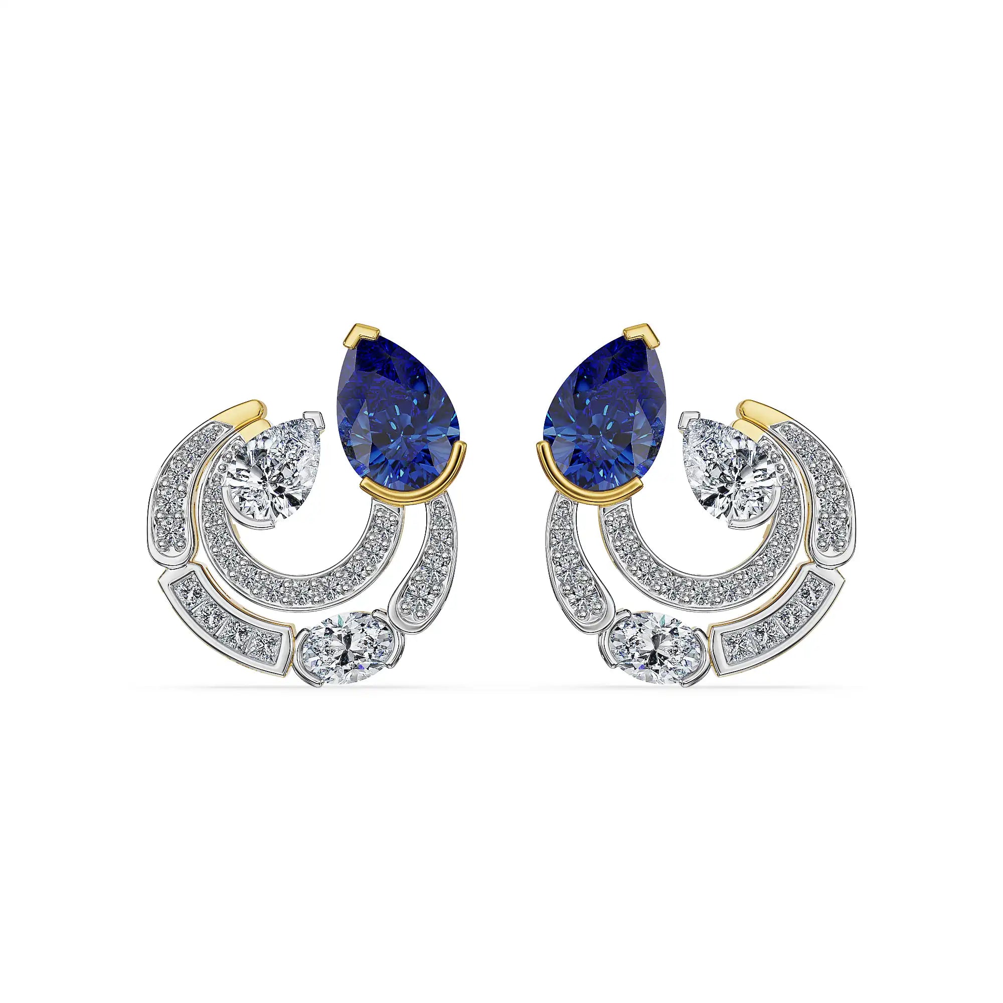 Midnight Halo Lab Grown Diamond Earrings