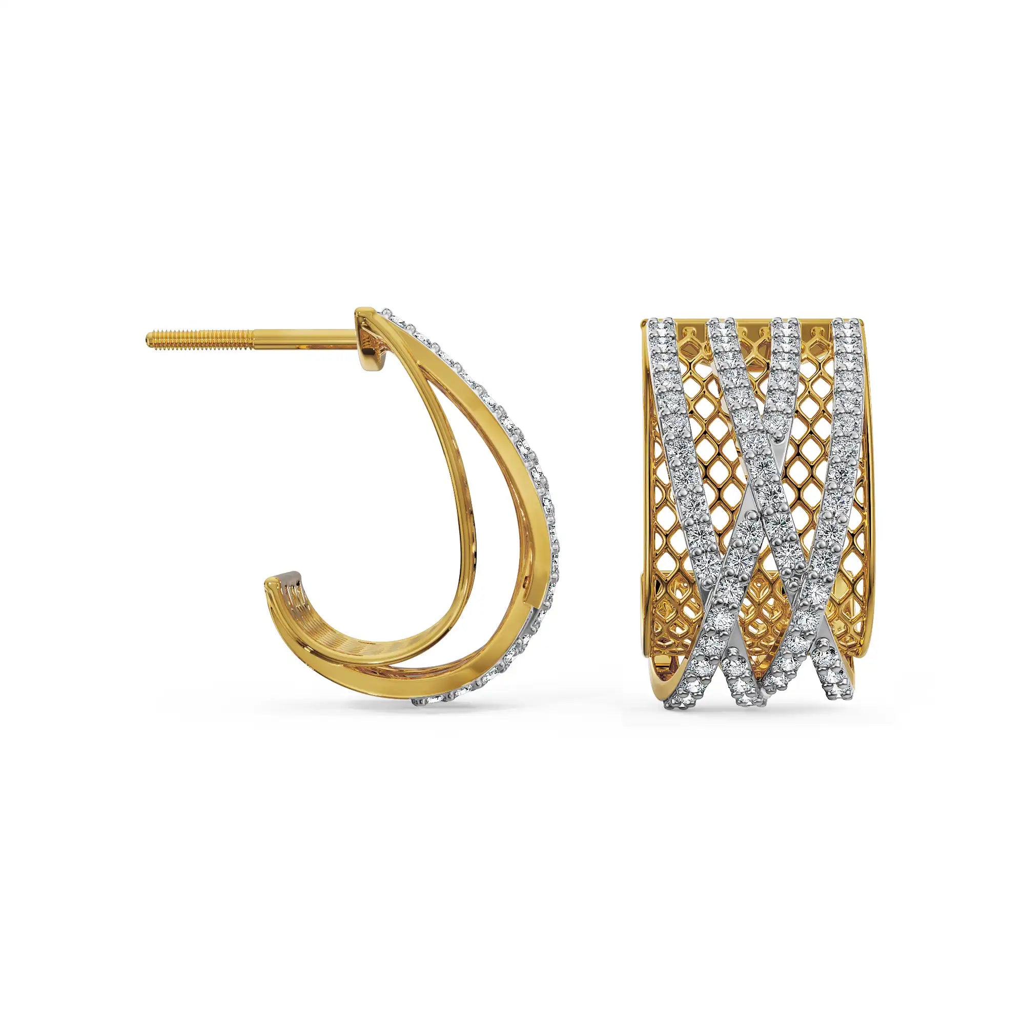 Interlace Lab Grown Diamond Earrings