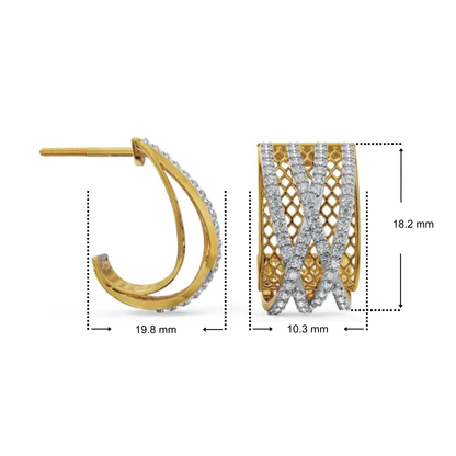 Interlace Lab Grown Diamond Earrings