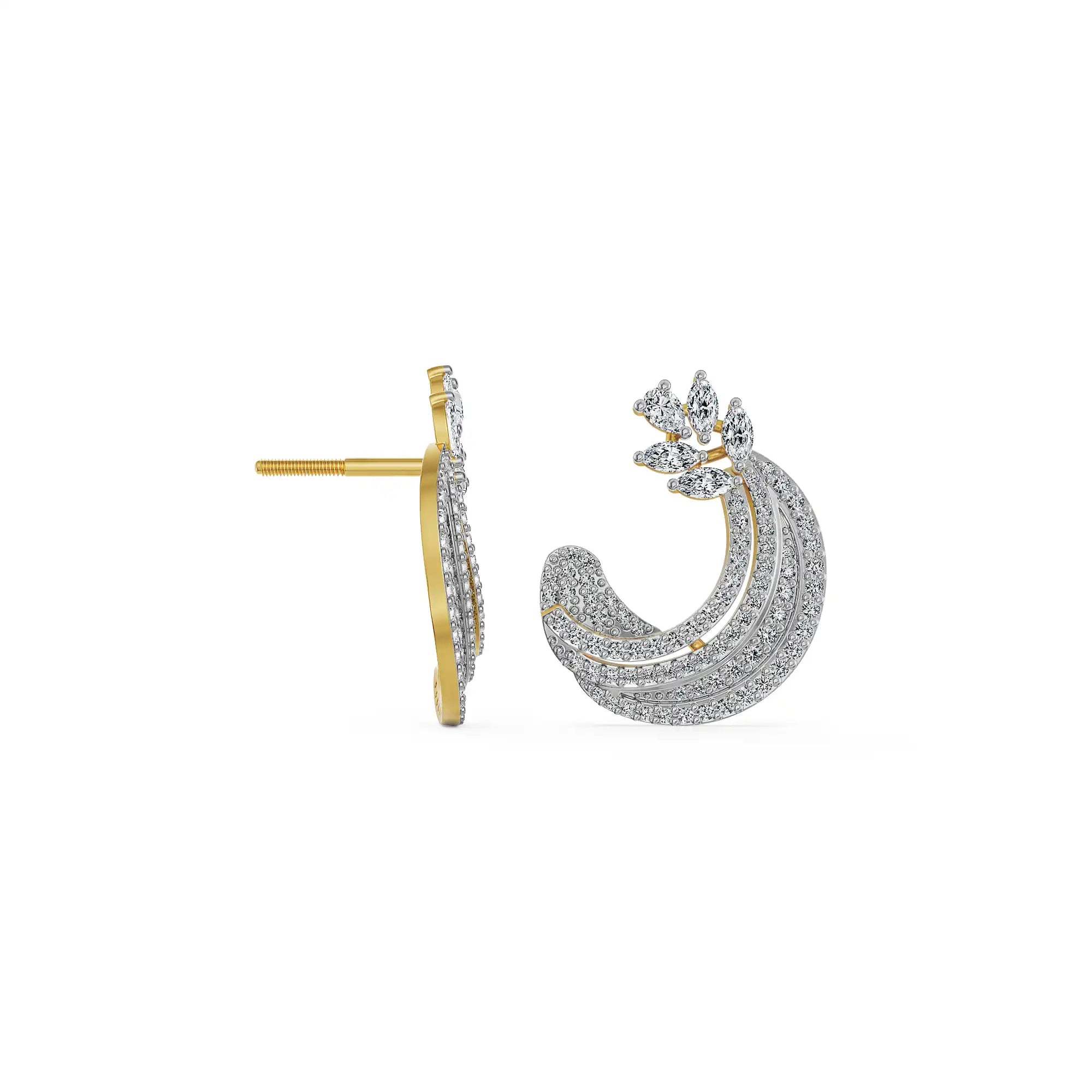 Lunara Vine Lab Grown Diamond Earrings