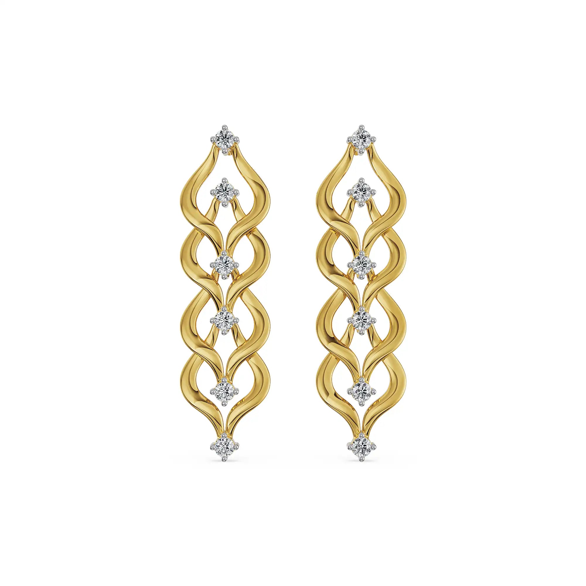 Weave Lab Grown Diamond Earrings