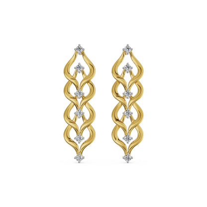 Weave Lab Grown Diamond Earrings