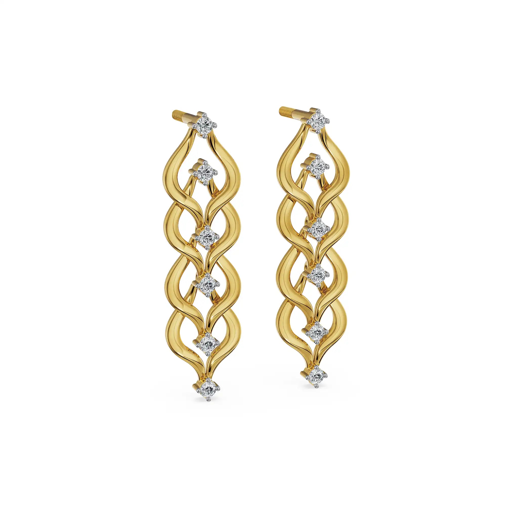 Weave Lab Grown Diamond Earrings