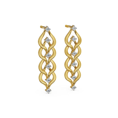 Weave Lab Grown Diamond Earrings