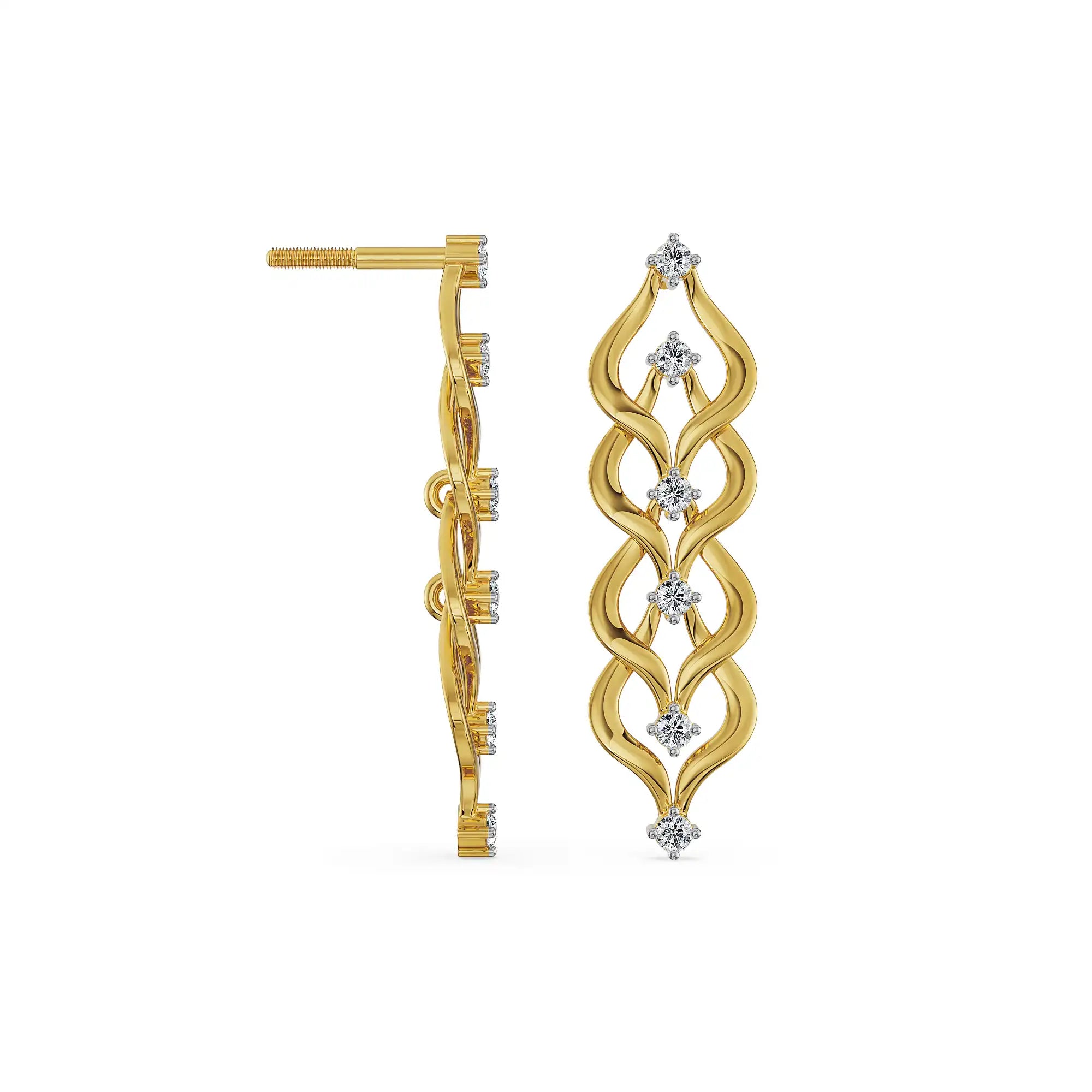 Weave Lab Grown Diamond Earrings