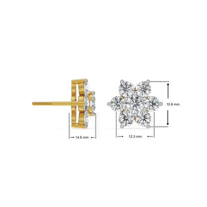 Spring Bloom Lab Grown Diamond Earrings