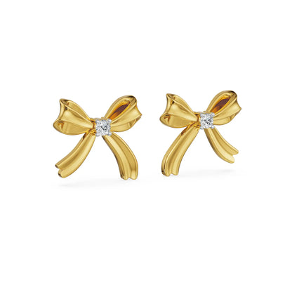 Bow Tie Lab Grown Diamond Earrings