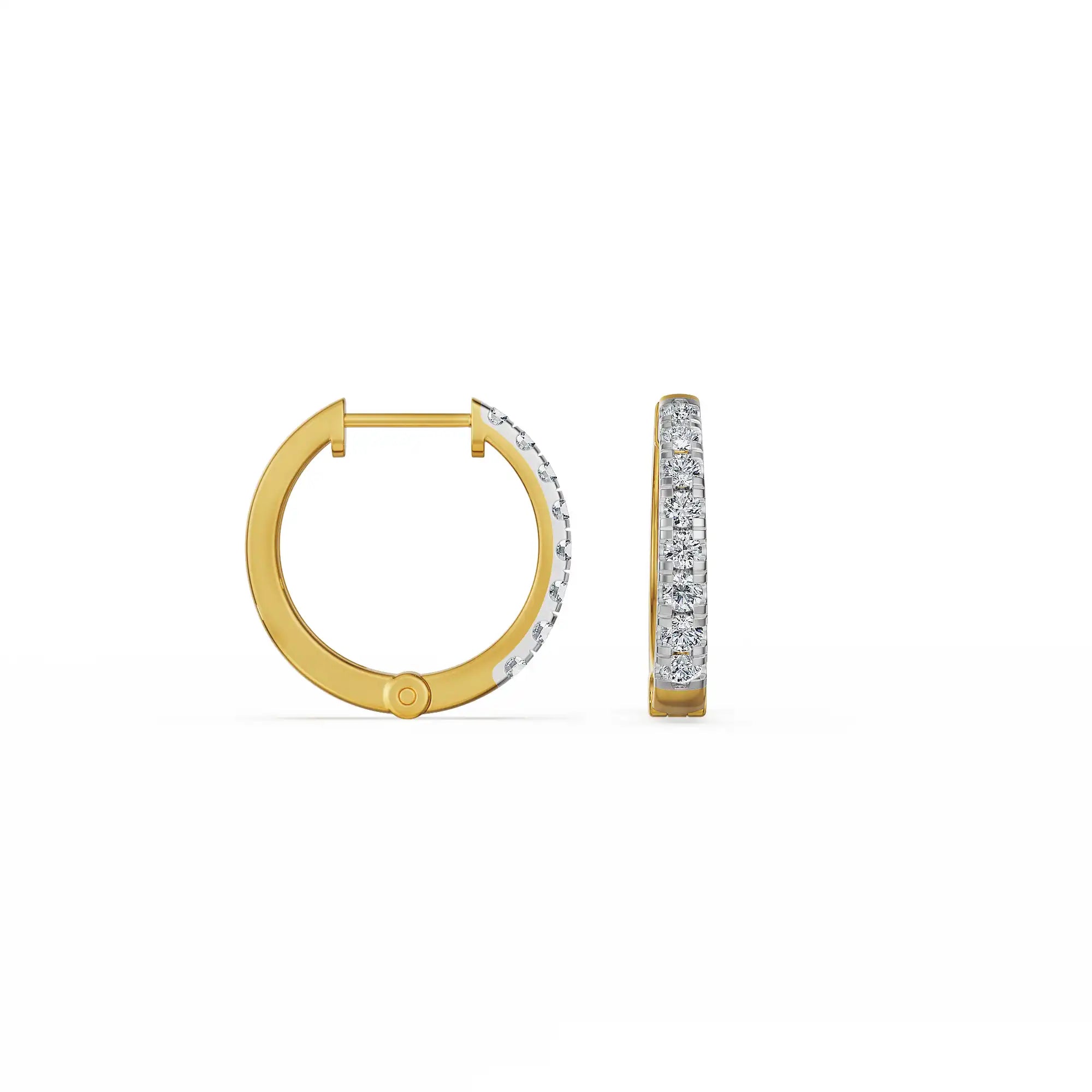 Bali Lab Grown Diamond Hoop Earrings