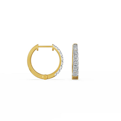 Bali Lab Grown Diamond Hoop Earrings