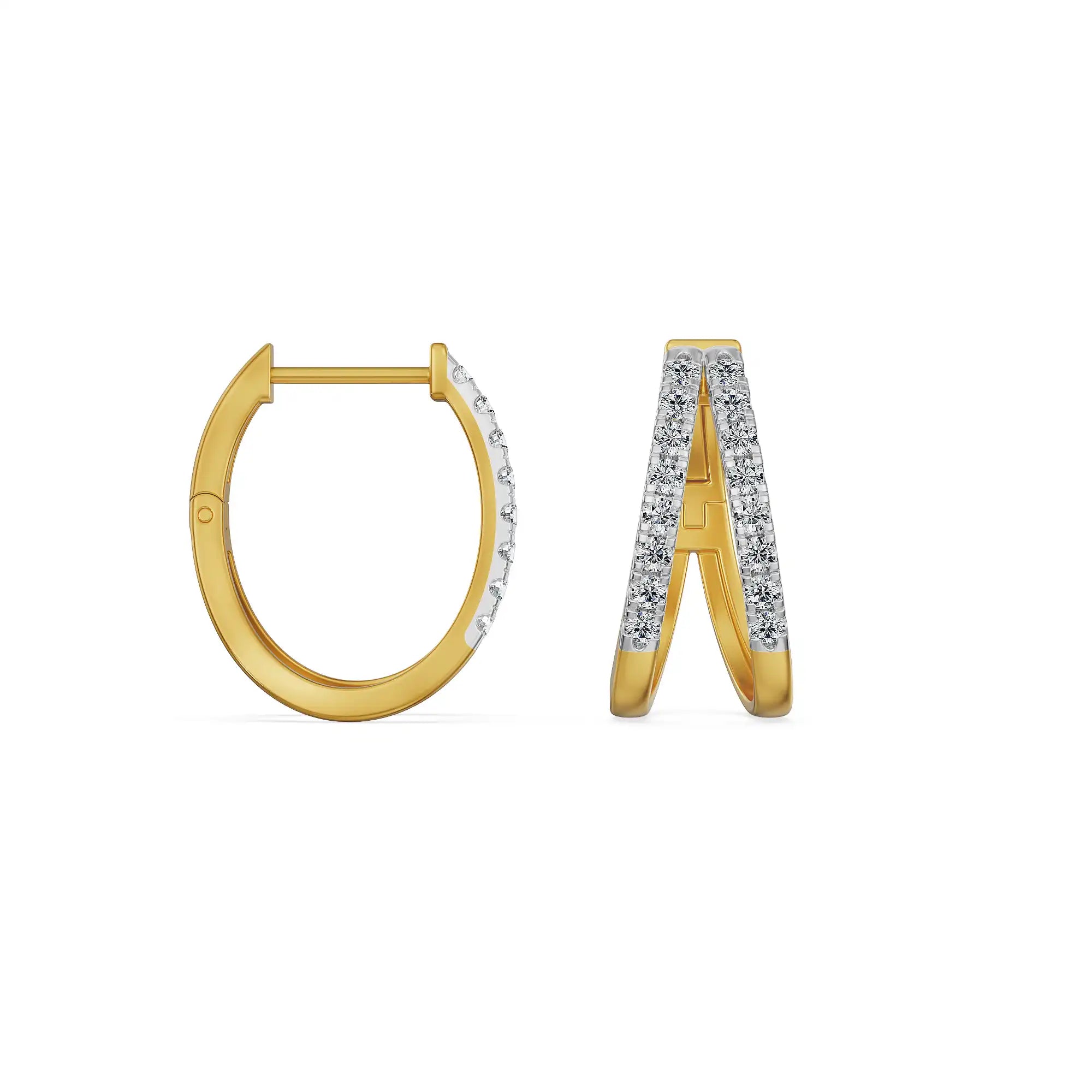 Crisselle Lab Grown Diamond Hoop Earrings