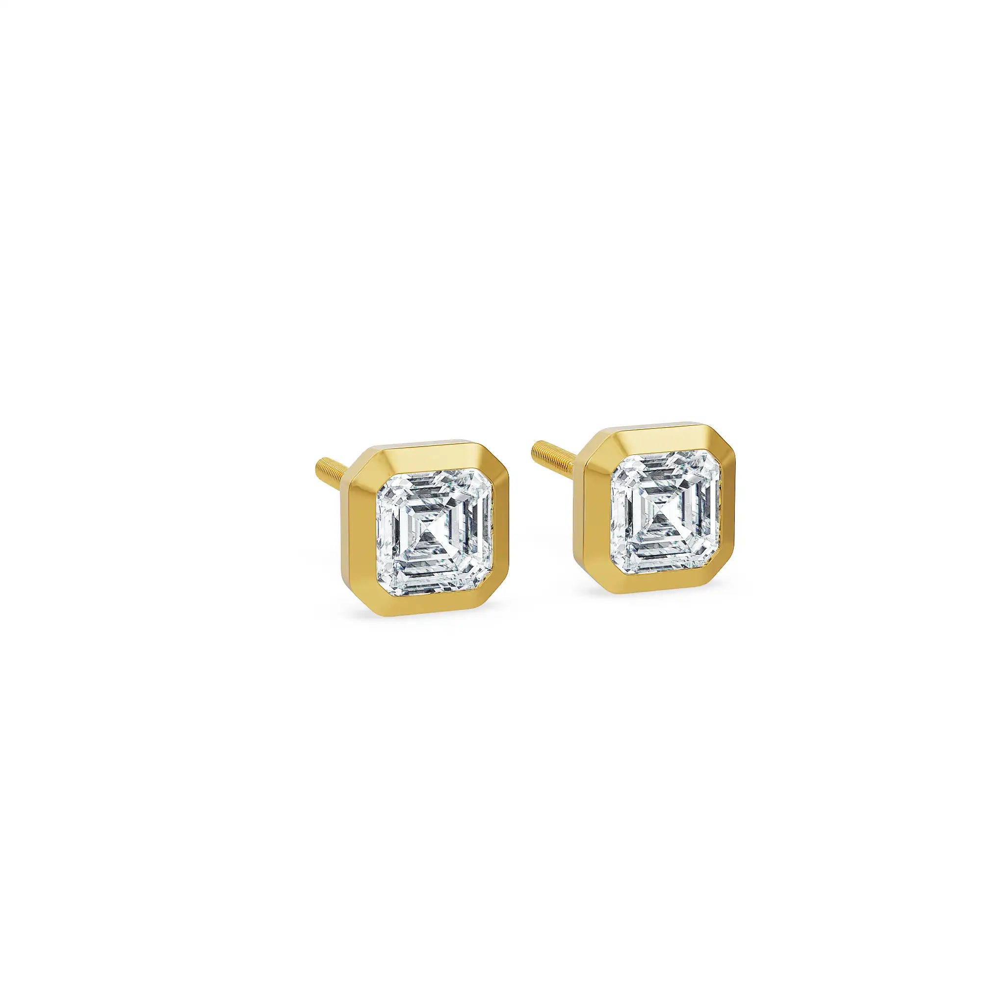 Asscher Prism Lab Grown Diamond Studs