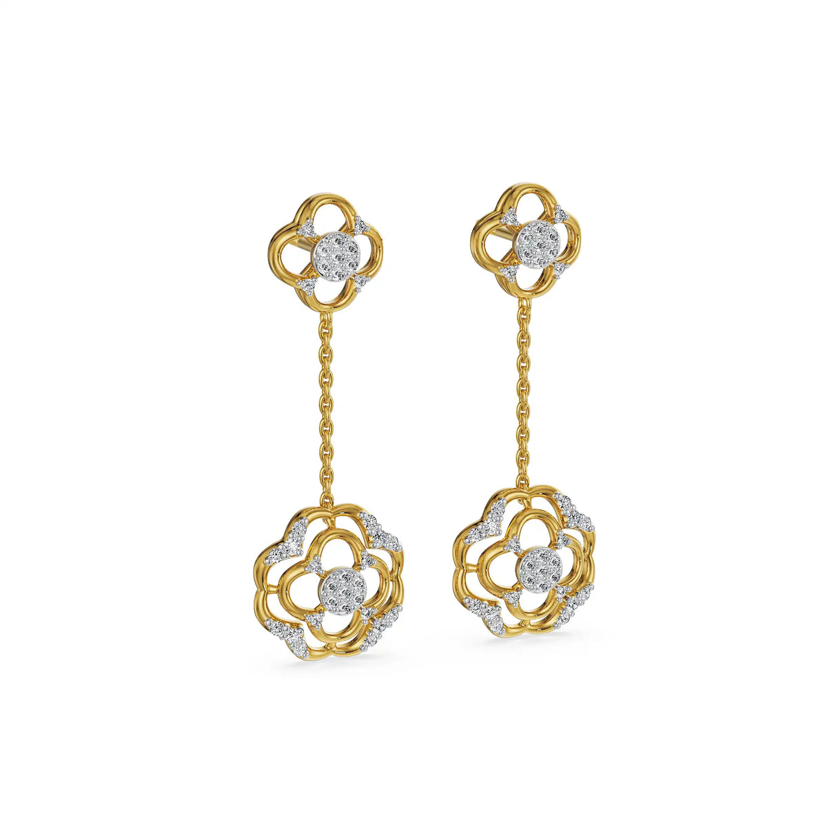 Lunara Bloom Lab Grown Diamond Earrings
