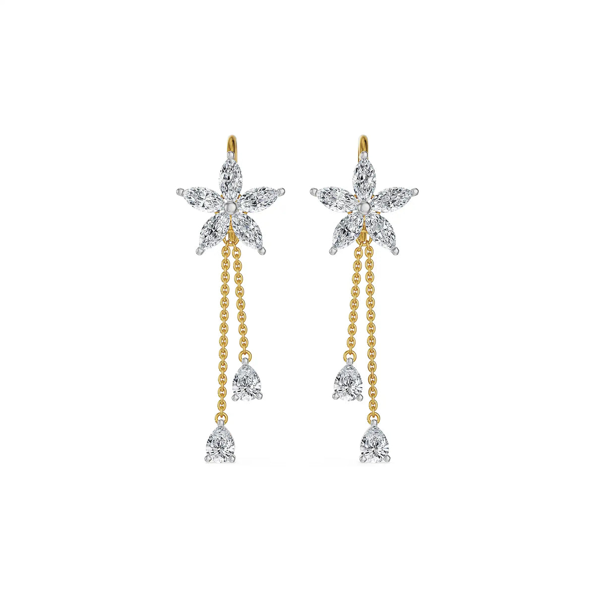 Flora Cascade Lab Grown Diamond Earrings