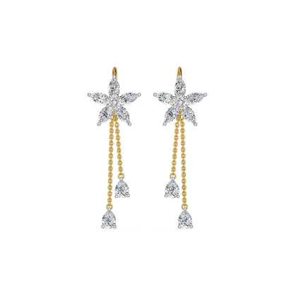 Flora Cascade Lab Grown Diamond Earrings