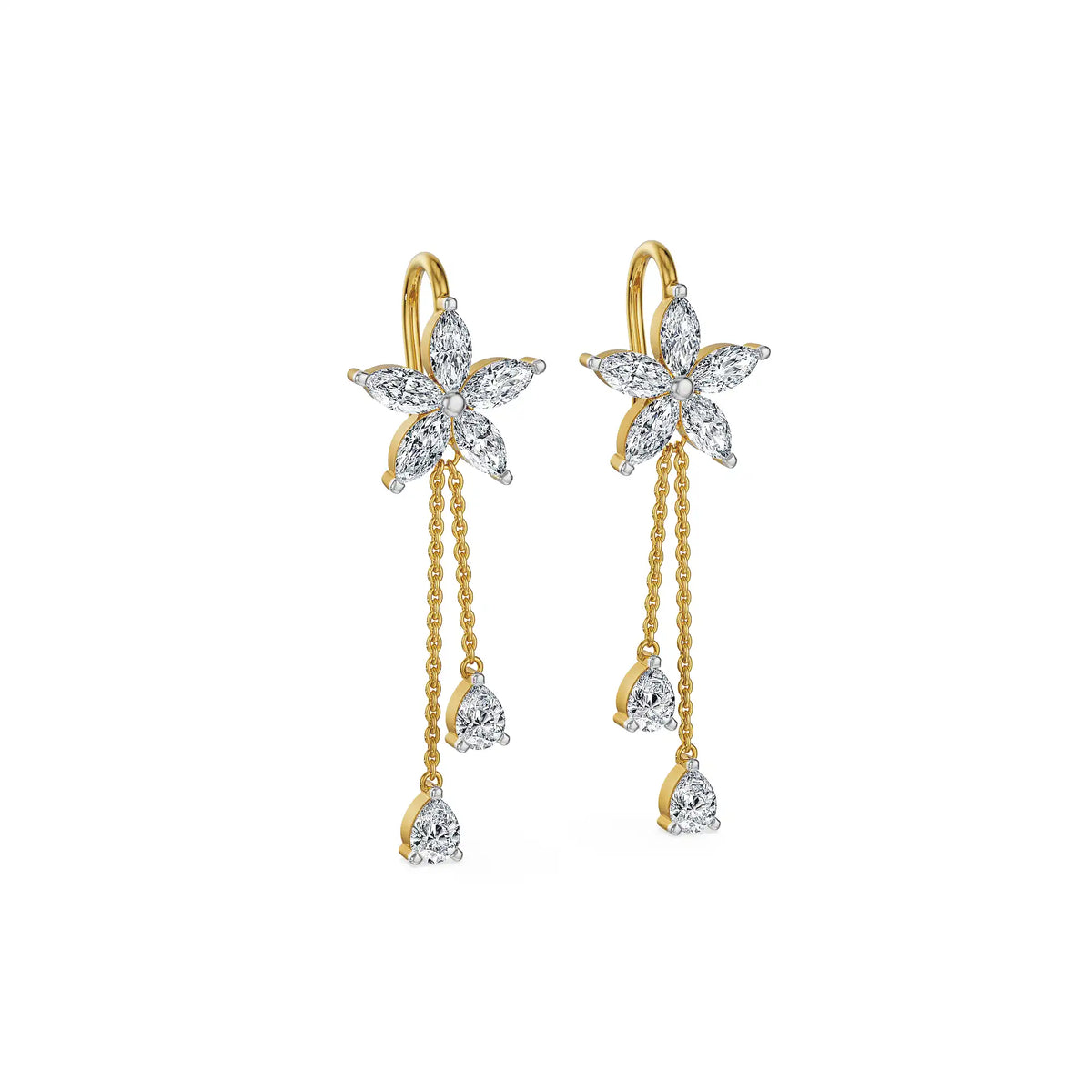 Flora Cascade Lab Grown Diamond Earrings