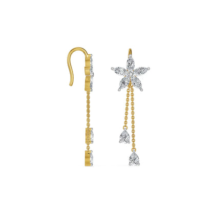 Flora Cascade Lab Grown Diamond Earrings