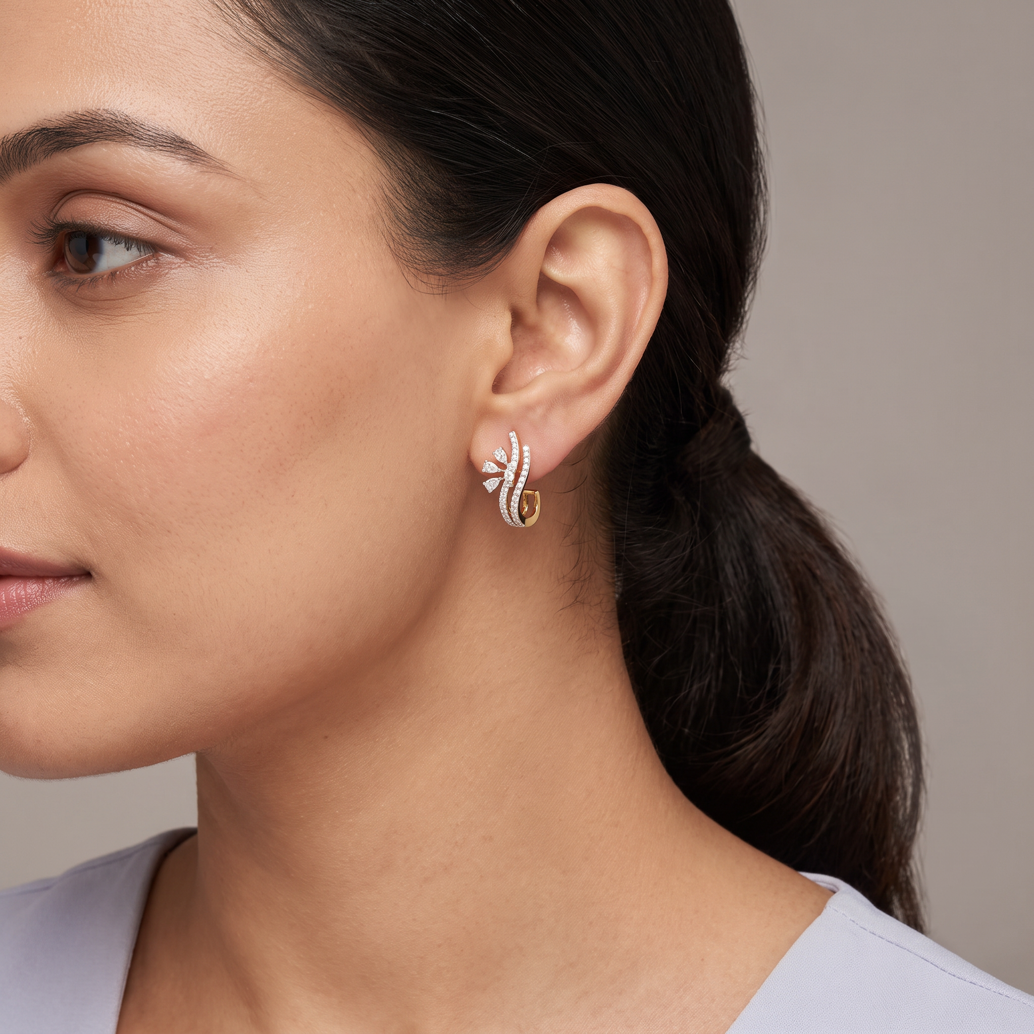Sparkling Lab Grown Diamond Earrings