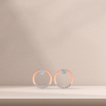 Brilliant Orbit Diamond Earrings Prospective View