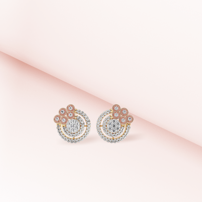 Shimmering Diamond Earrings Prospective View