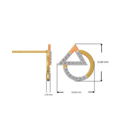 Modern Lab Grown Diamond Duo Earrings 9KT