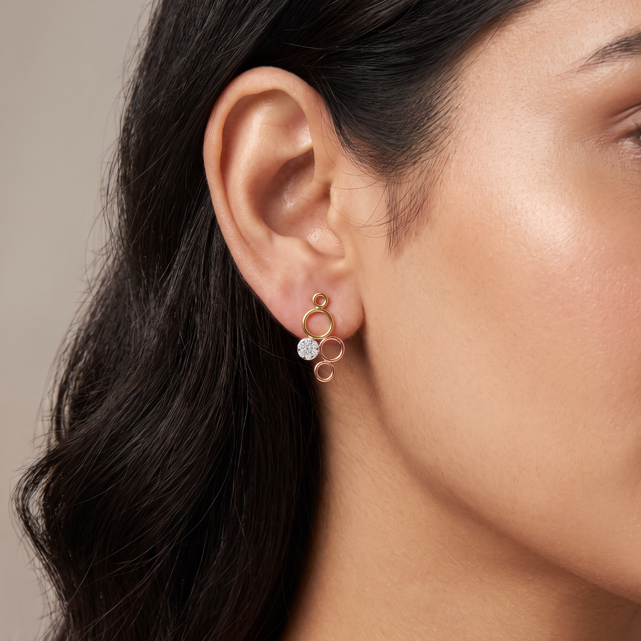 Fivefold Sparkle Lab Grown Diamond Earrings