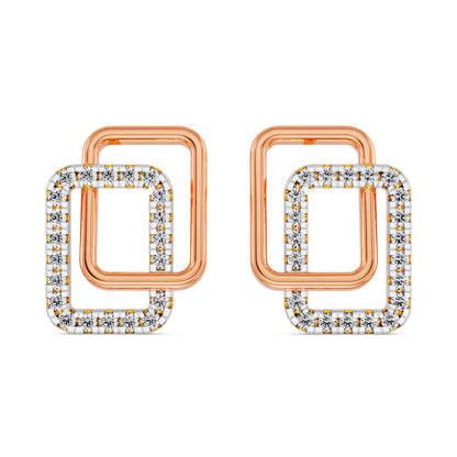 Cubic Diamond Earrings Front view