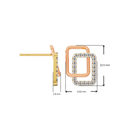 Cubic Lab Grown Diamond Earrings 9KT