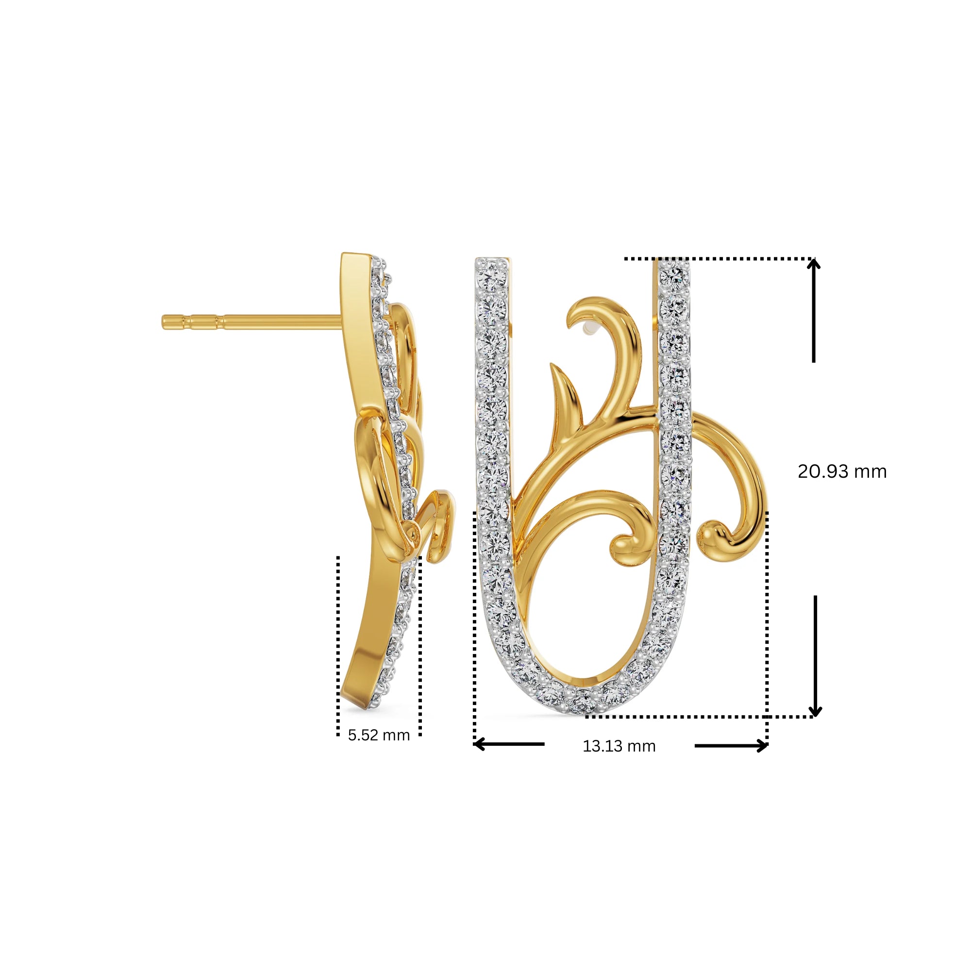 U Fusion Lab Grown Diamond Earrings 9KT