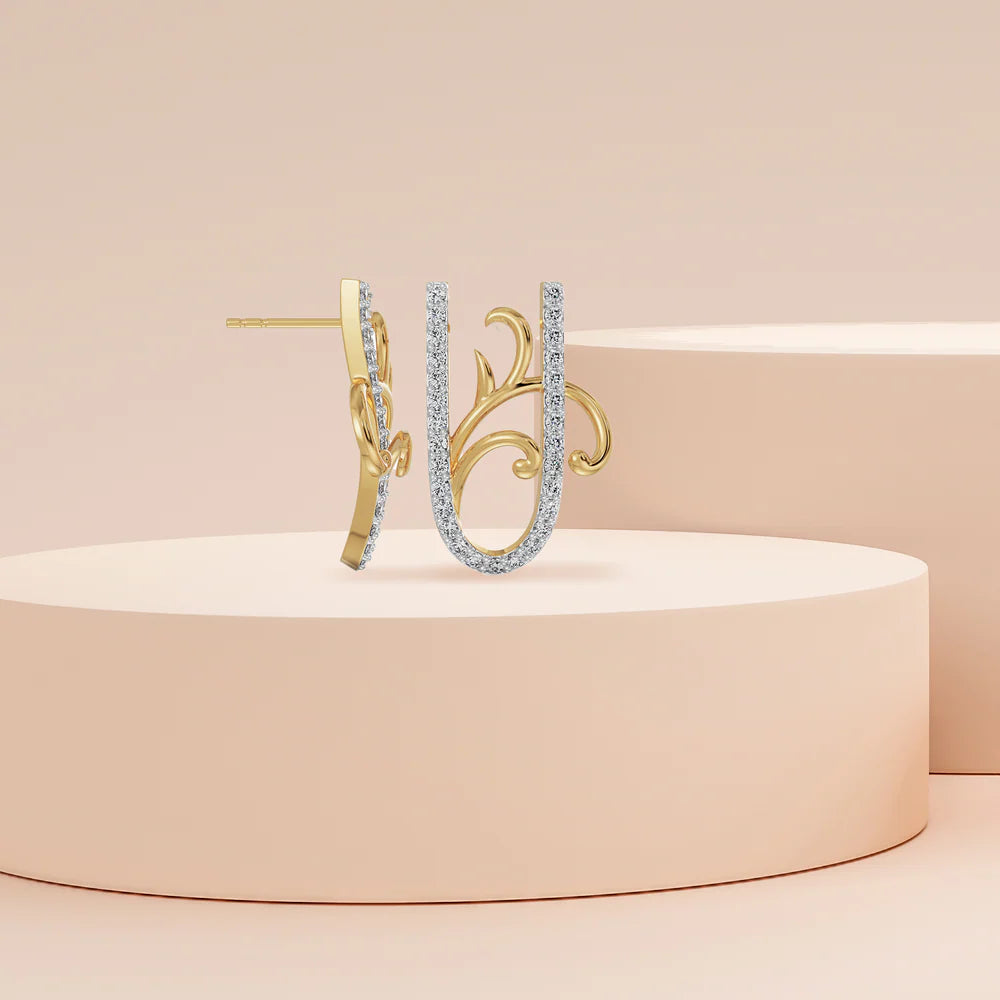 U Fusion Diamond Earrings_in_stock