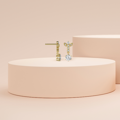 Dazzling Descent Diamond Earrings Prospective View