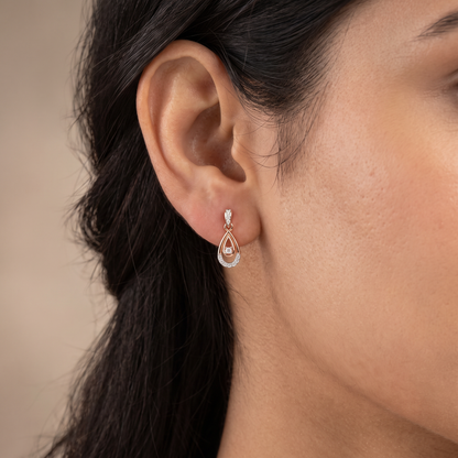 Glamorous Lab Grown Diamond Dangle Earrings
