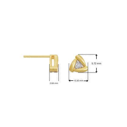 Triangle Lab Grown Diamond Studs 9KT