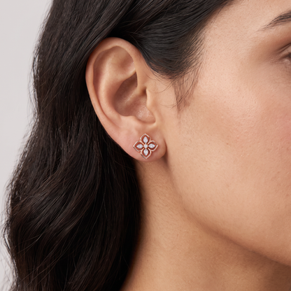 Brilliant Lab Grown Diamond Floral Studs