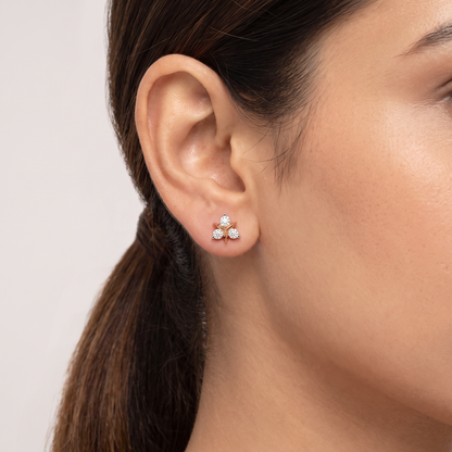 Round Trio Lab Grown Diamond Studs