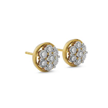 Round Brilliance Diamond Studs Side View