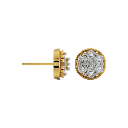 Round Brilliance Diamond Studs Prospective View