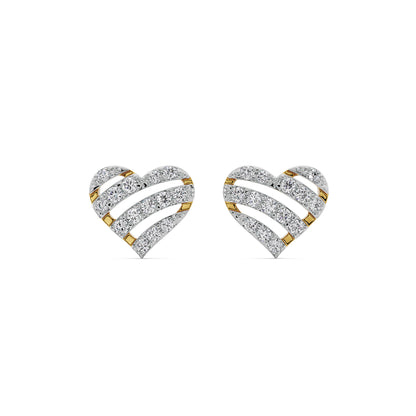Cupid's Delight Diamond Studs Front View
