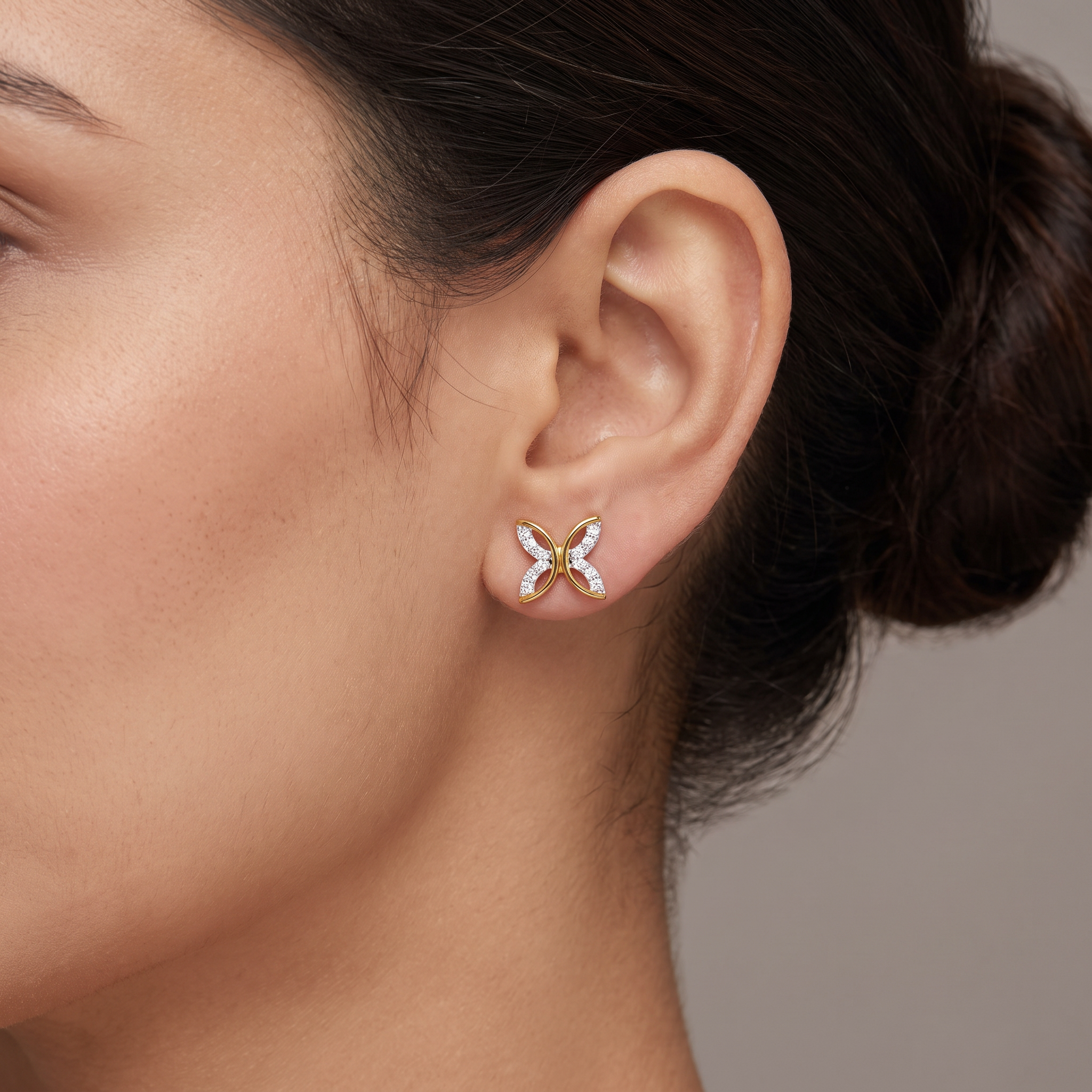 Whimsical Leaf Lab Grown Diamond Studs