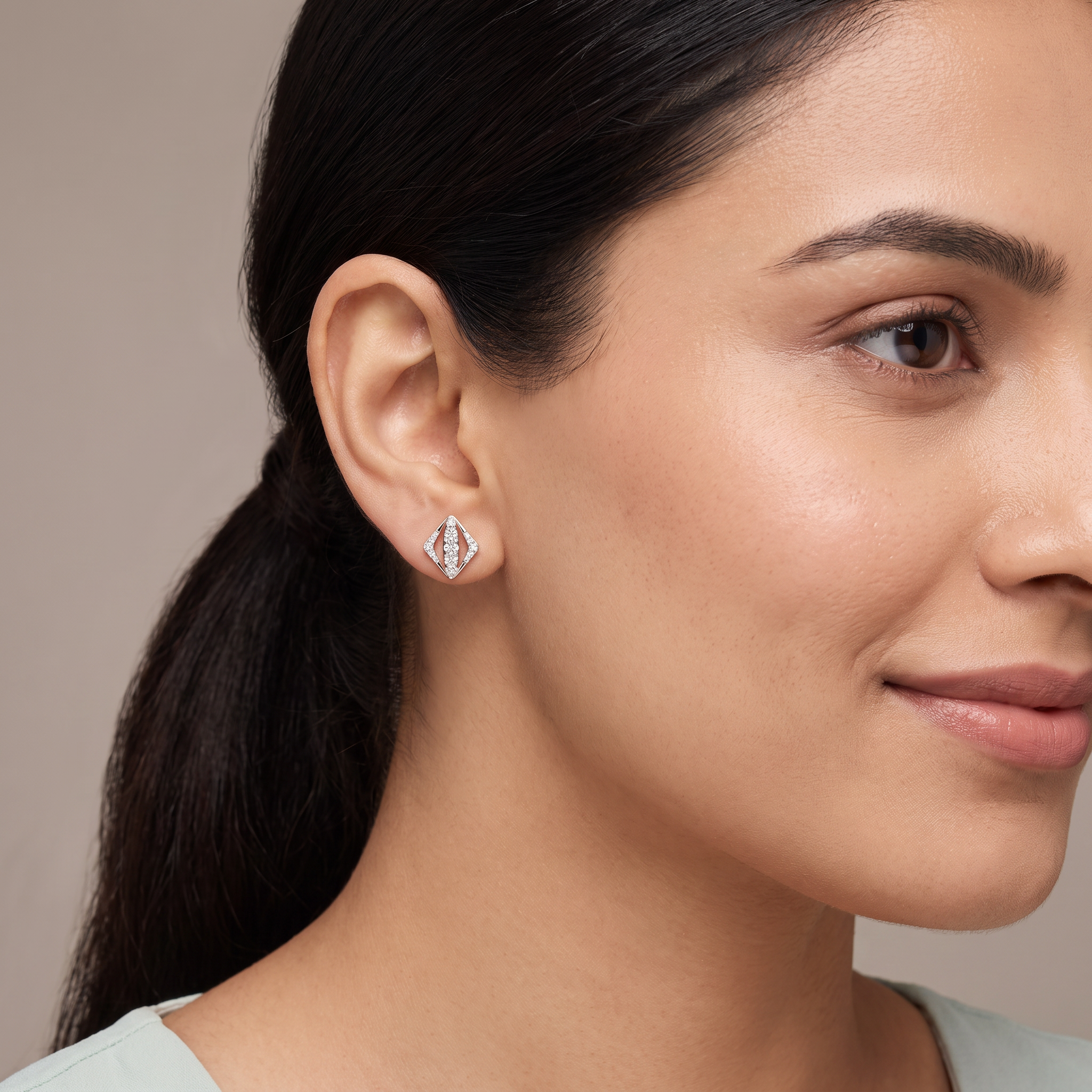 Rhombus Glamour Lab Grown Diamond Studs