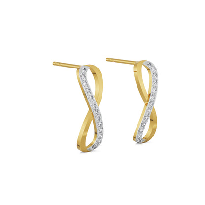 Infinity Diamond Earrings Side View