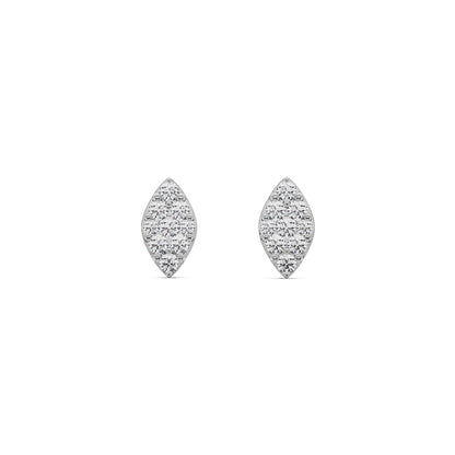 Leafy Delight Diamond Studs Front View