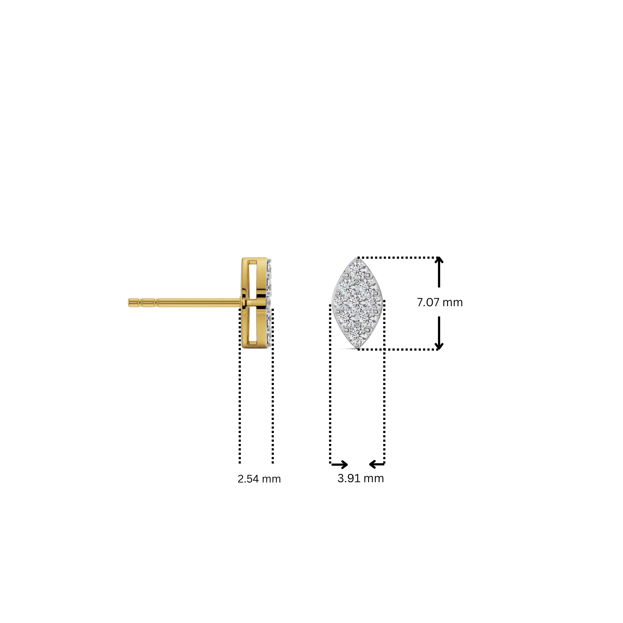 Leafy Delight Lab Grown Diamond Studs 9KT