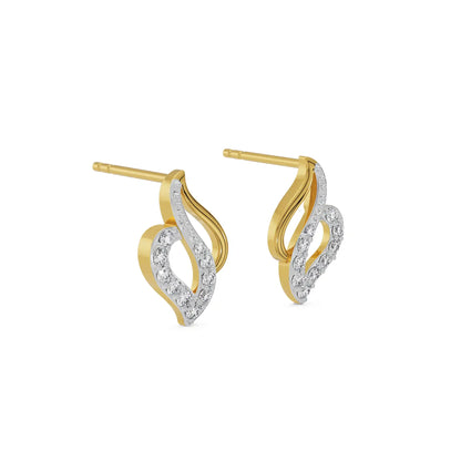 Timeless whisper Diamond studs Side View