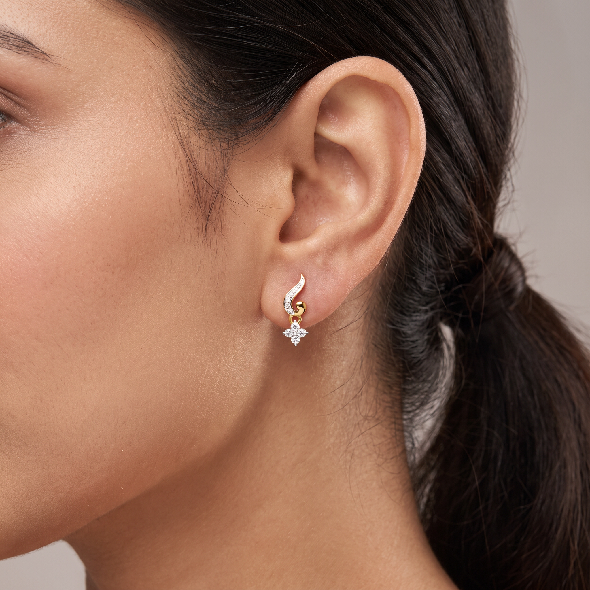 Gleaming Akira Lab Grown Diamond Earrings